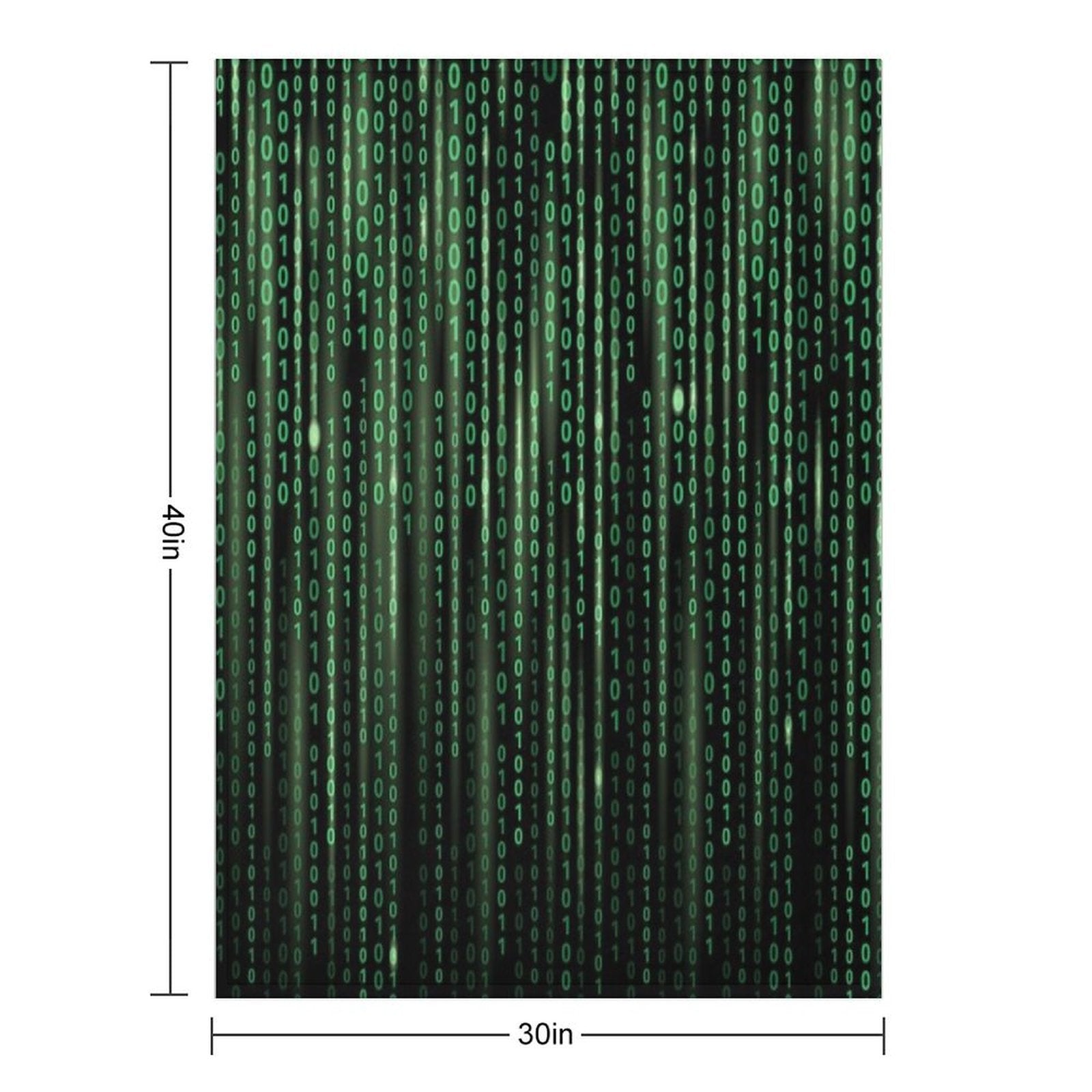 Binary Code Background Matrix Code Anti-pilling Throw Blanket