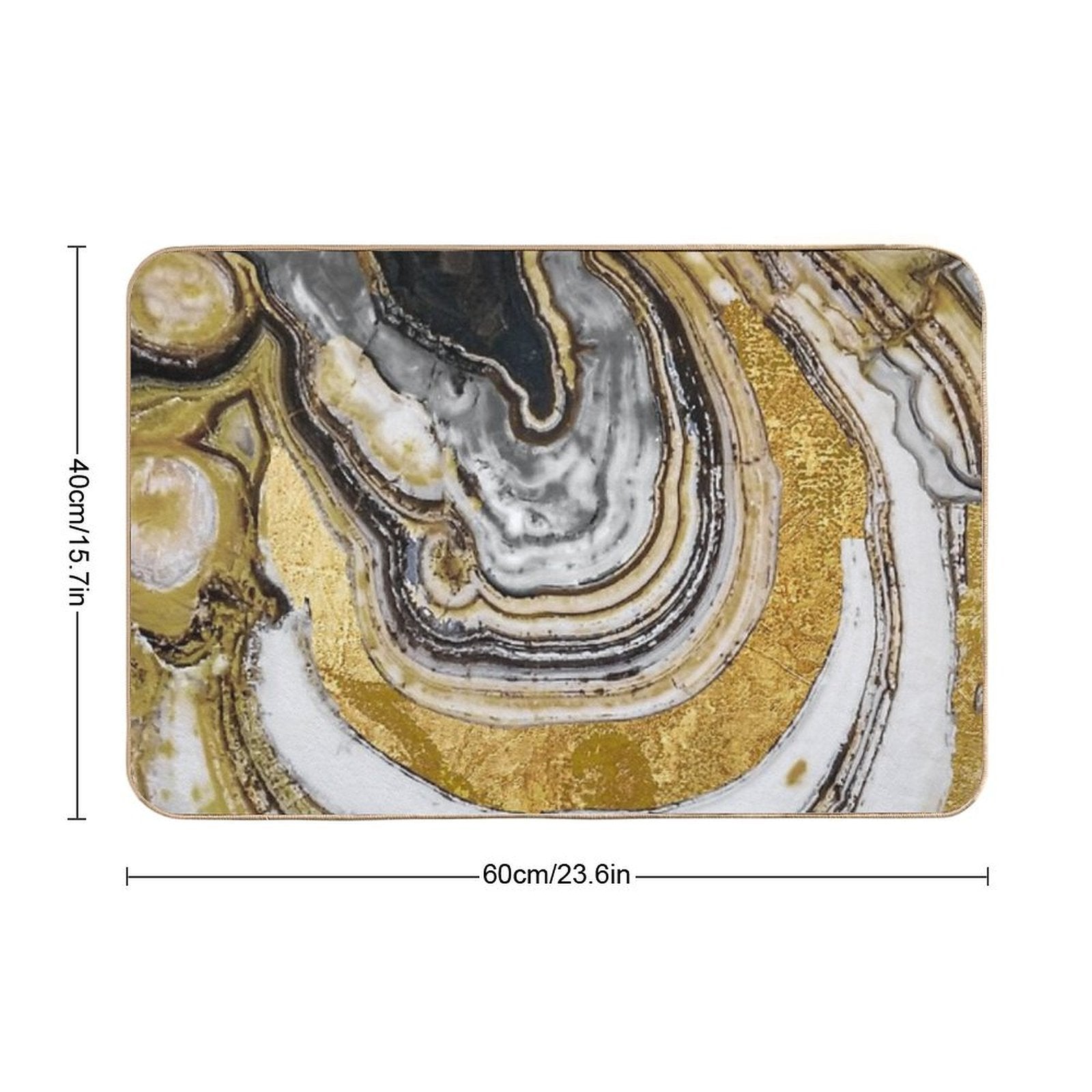 Stone Prose Geode Gold  Multi-Purpose Bath Mat