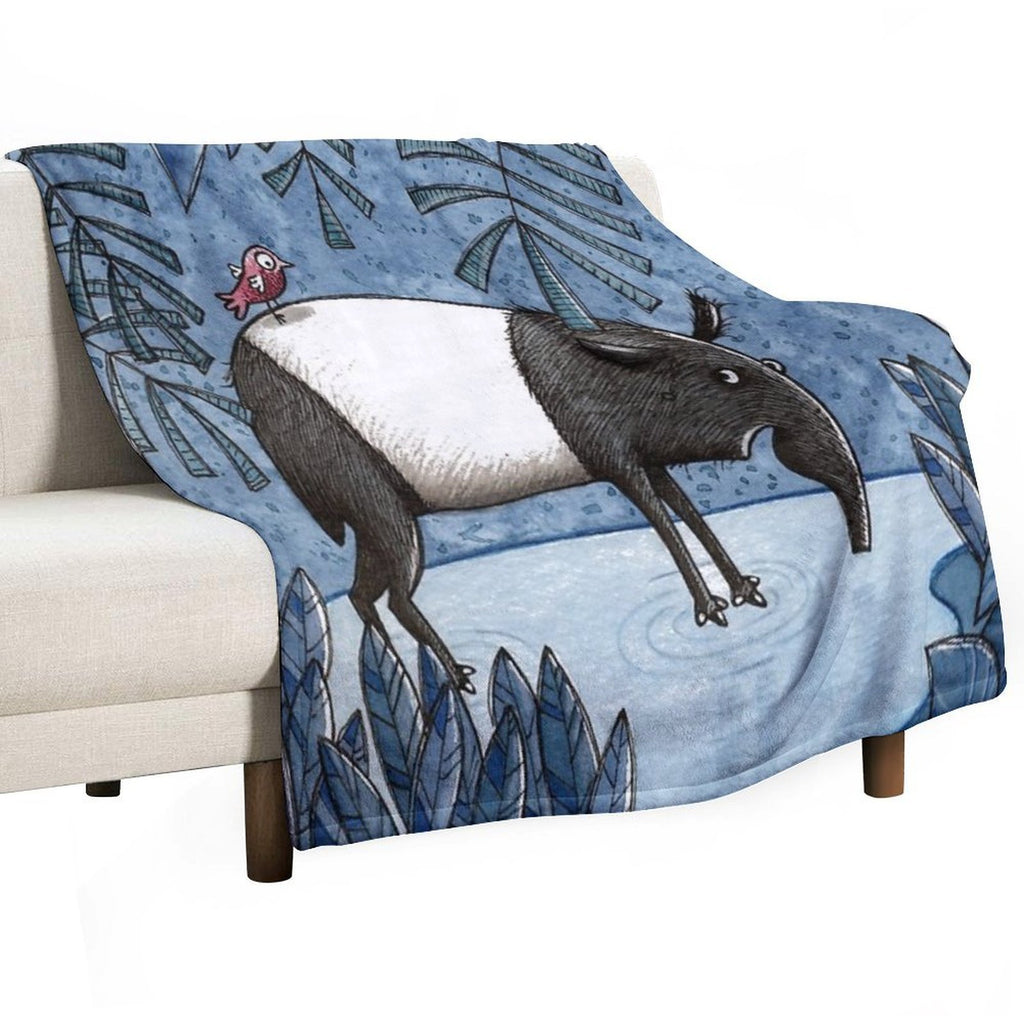 Welcome To The Jungle - Tapir - Schabrackentapir Durable Throw Blanket