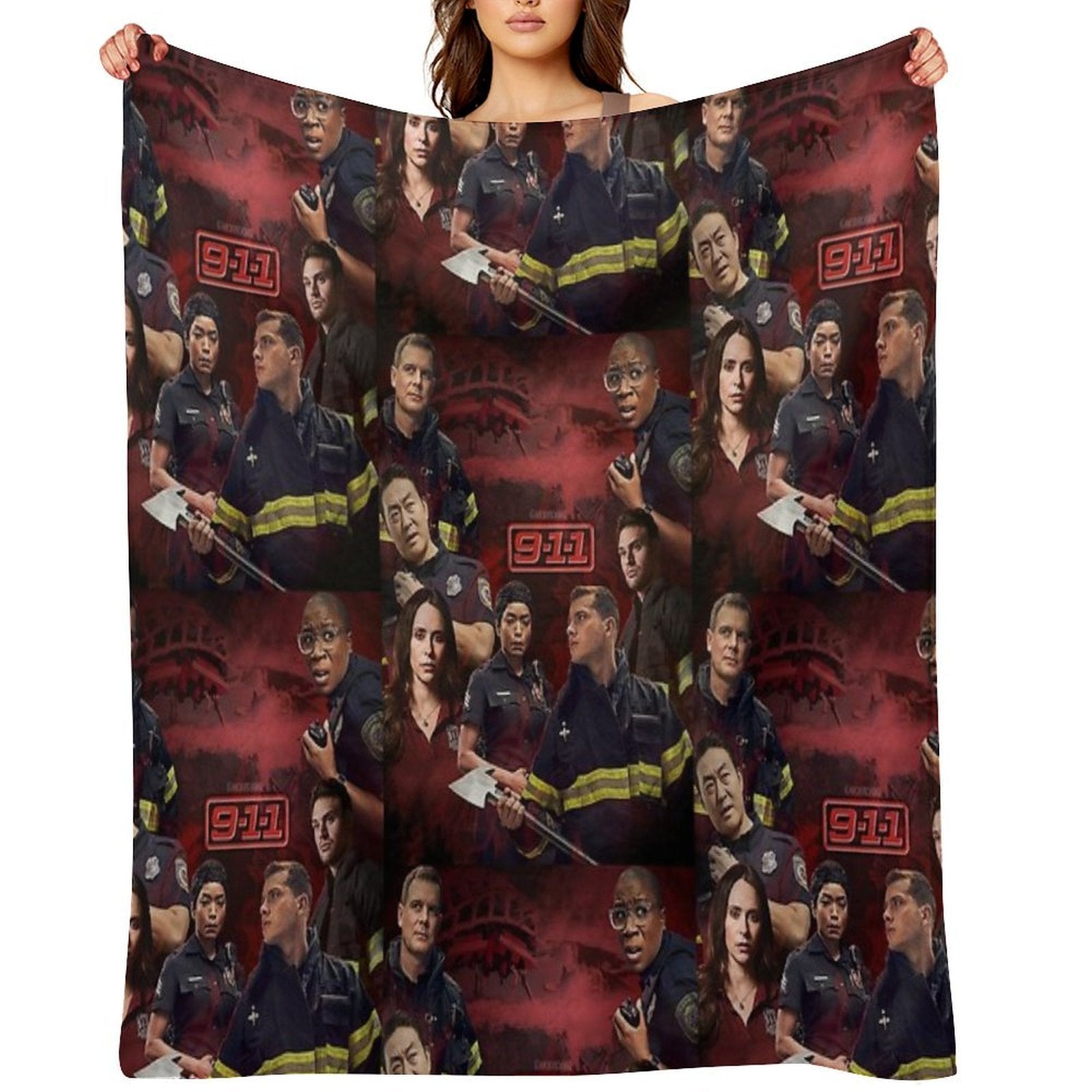 9-1-1 - Red Glare Shrink-resistant Throw Blanket