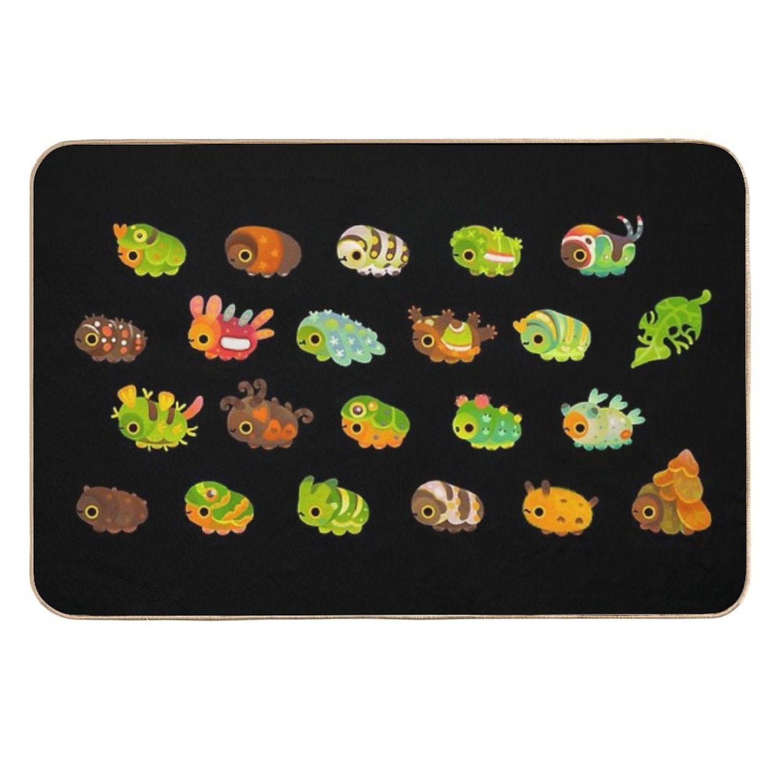 Caterpillar - Dark  Stain-Proof Bath Mat