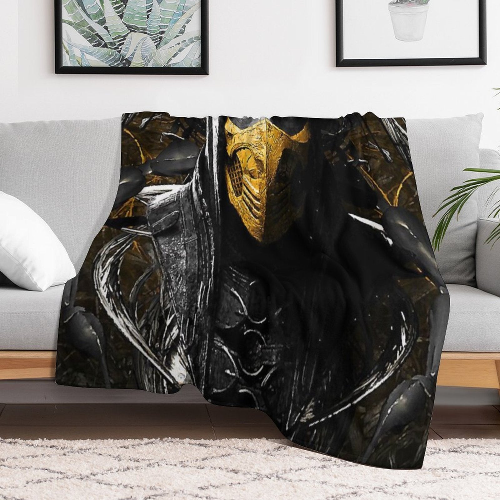 Mortal Kombat X Scorpion Plush Throw Blanket