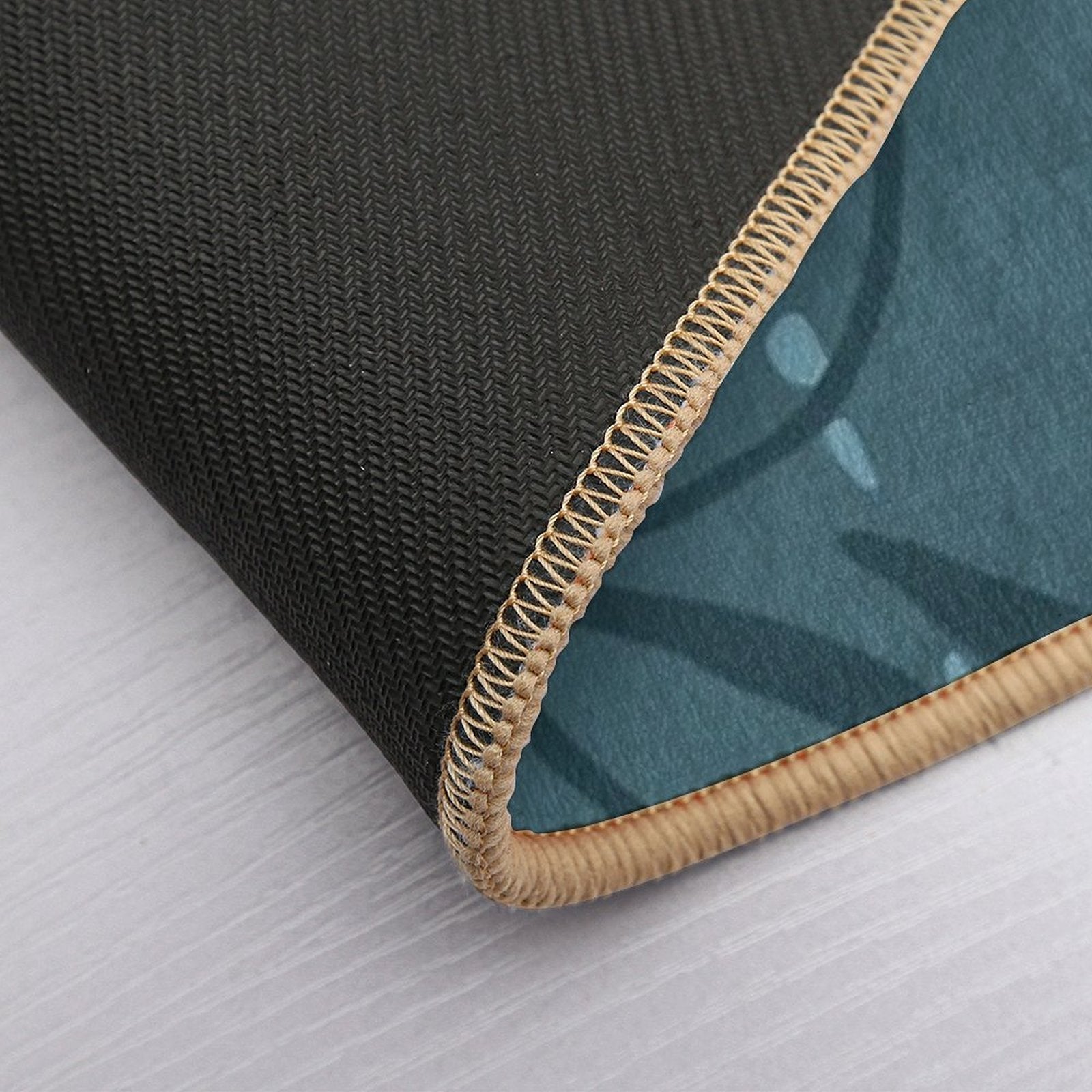 Teal Flowers  Toxin-Free Bath Mat