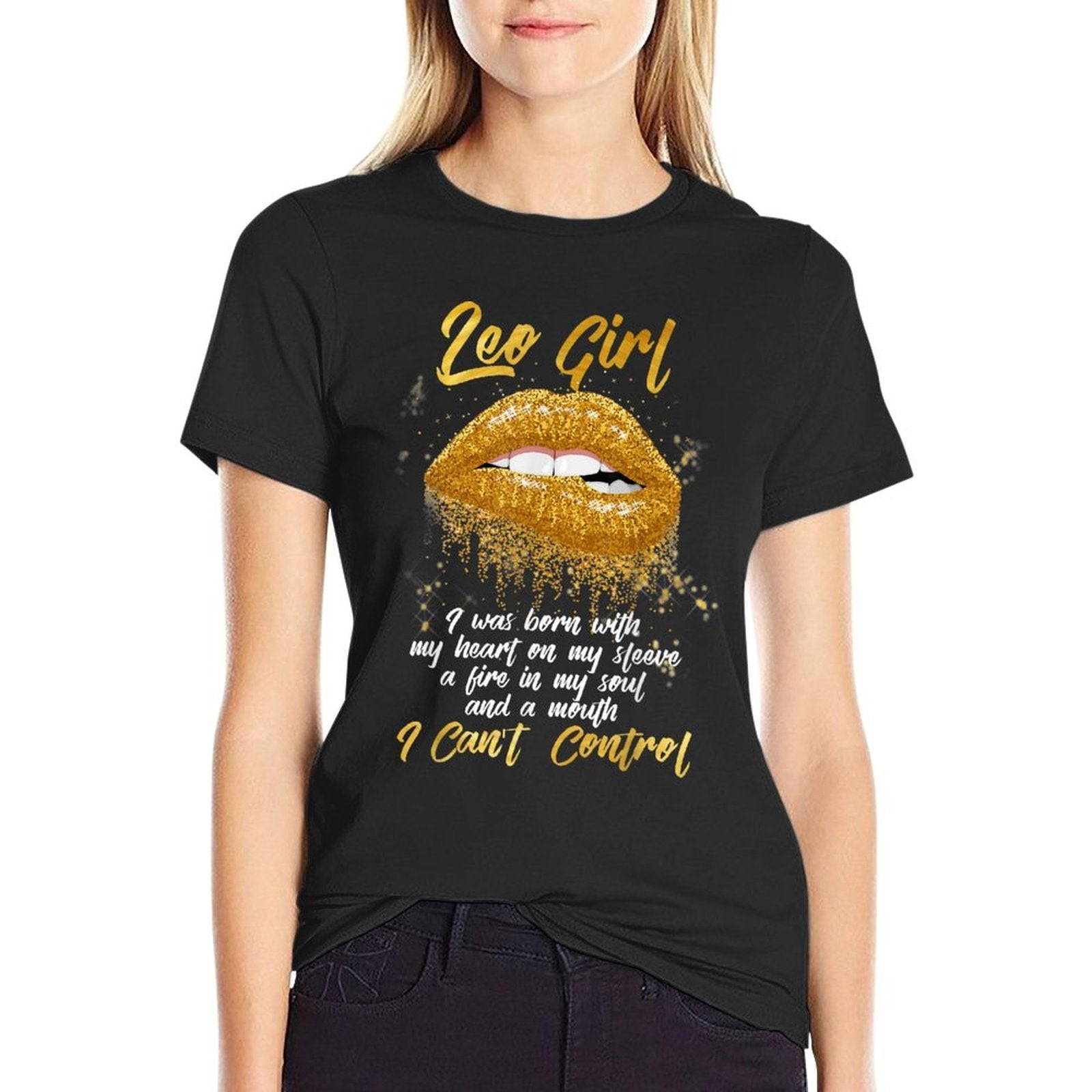 Im A Leo Girl Funny Birthday for Women  Stretchy T-Shirt