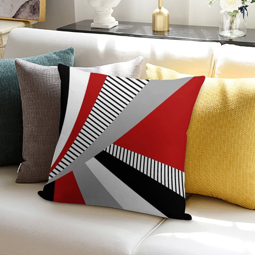 Colorful Geometry Soft Washable Throw Pillow