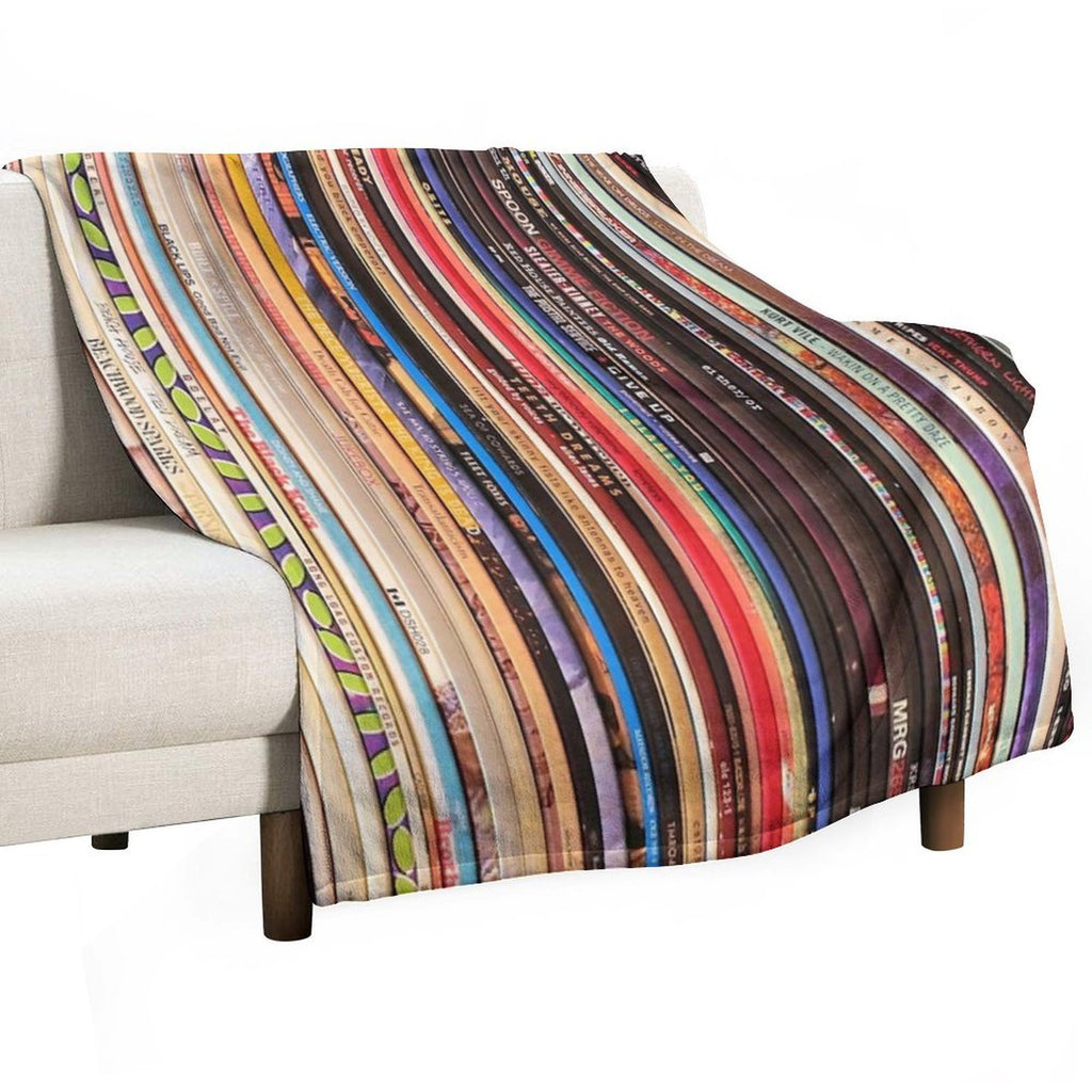 Indie Rock Vinyl Records Anti-pilling Throw Blanket