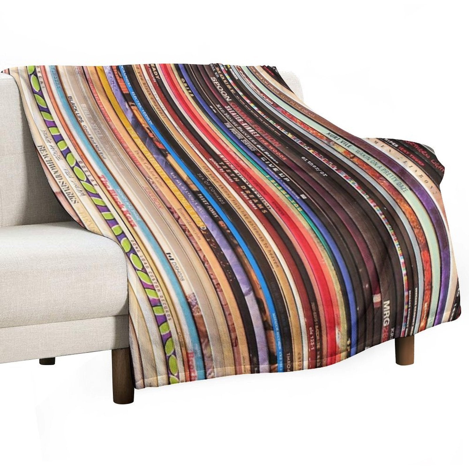 Indie Rock Vinyl Records Anti-pilling Throw Blanket