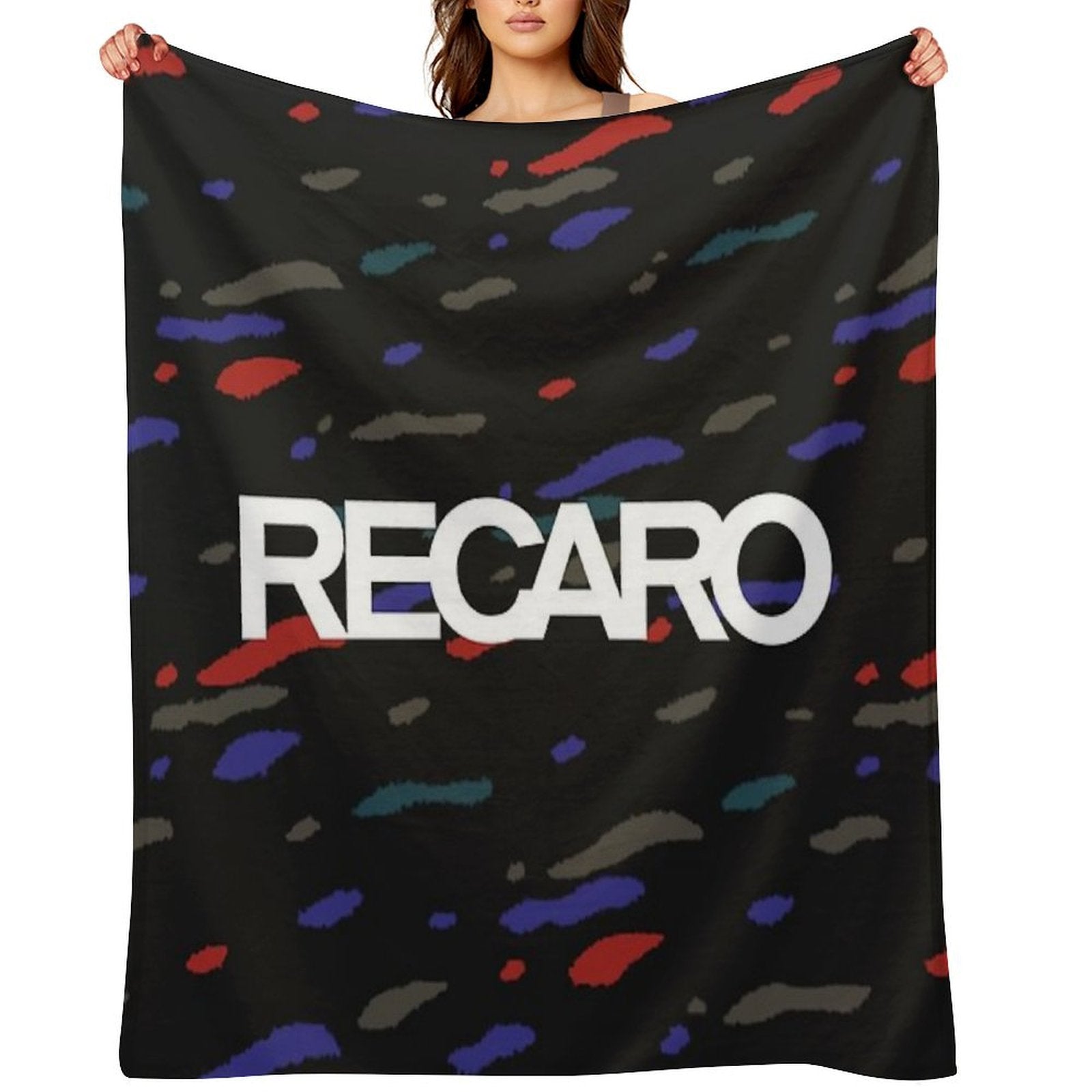 Confetti 90s Jdm Seat Pattern Logo Velvety-soft Throw Blanket