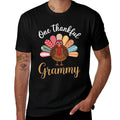 Grammy One Thankful Grammy Thanksgiving Christmas Groovy  Rolled Sleeves T-Shirt