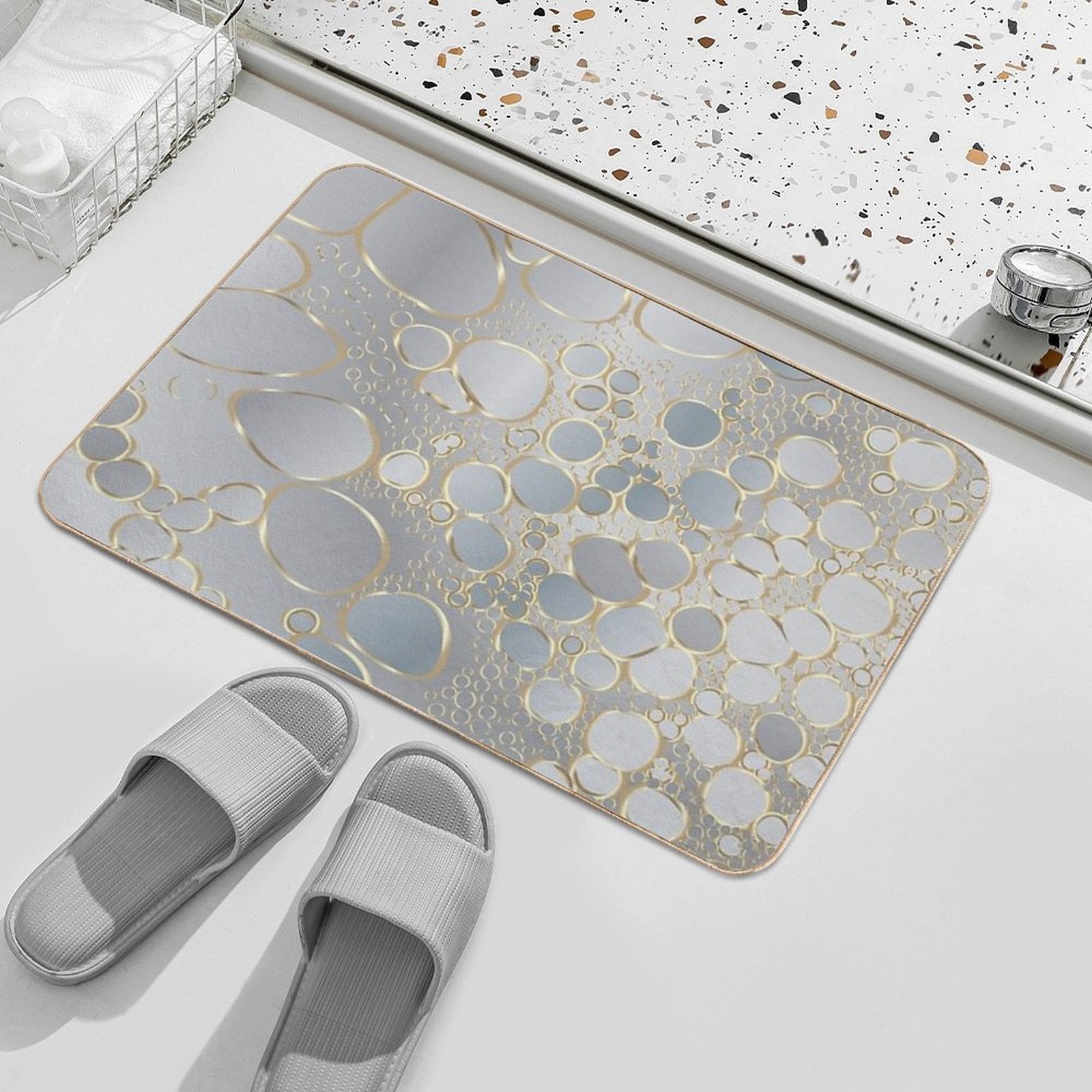Abstract Digital Work  Slip-Resistant Bath Mat