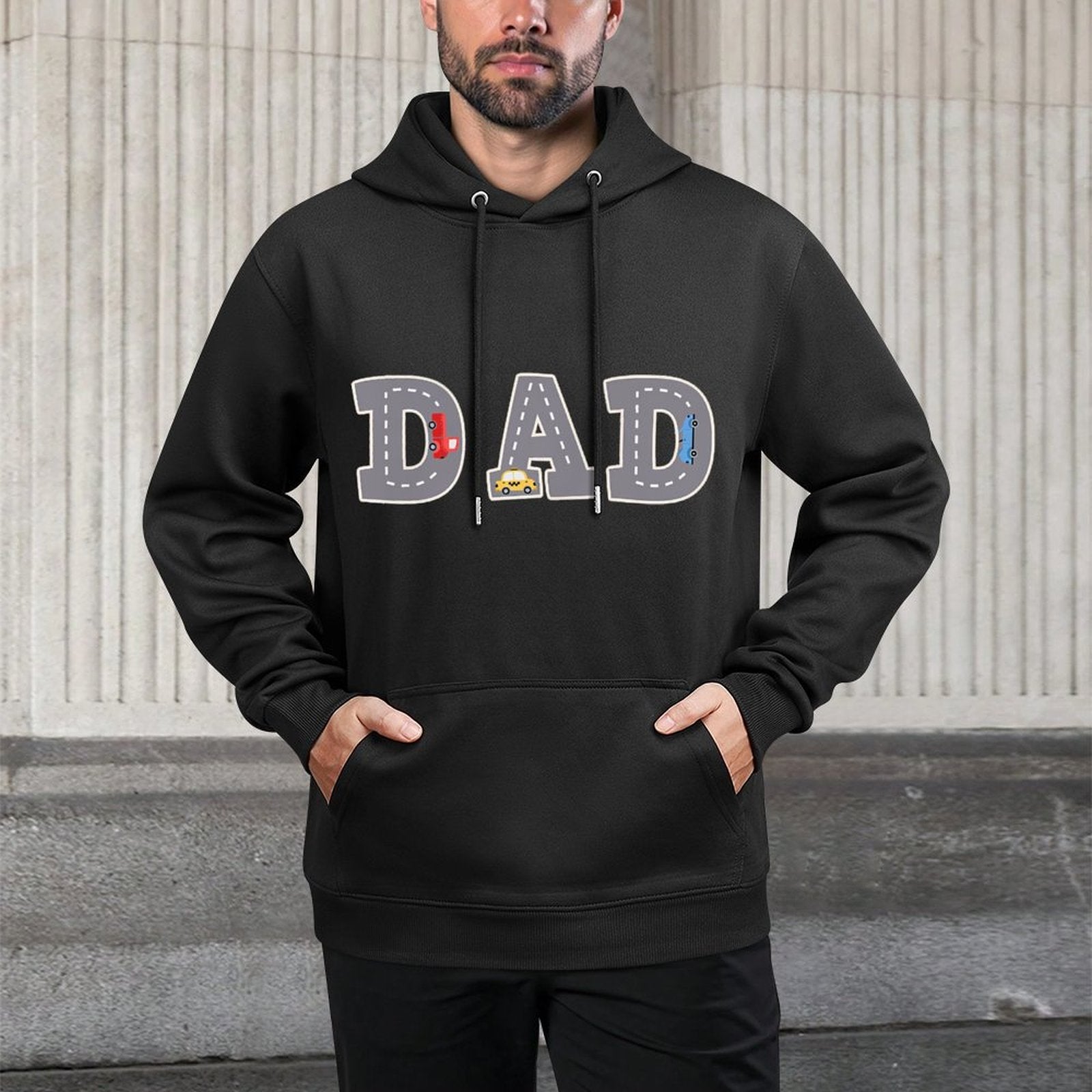 Cool Playmat Car Race Track On Back DAD Toddler (Two Side) Adjustable Hood Hoodie
