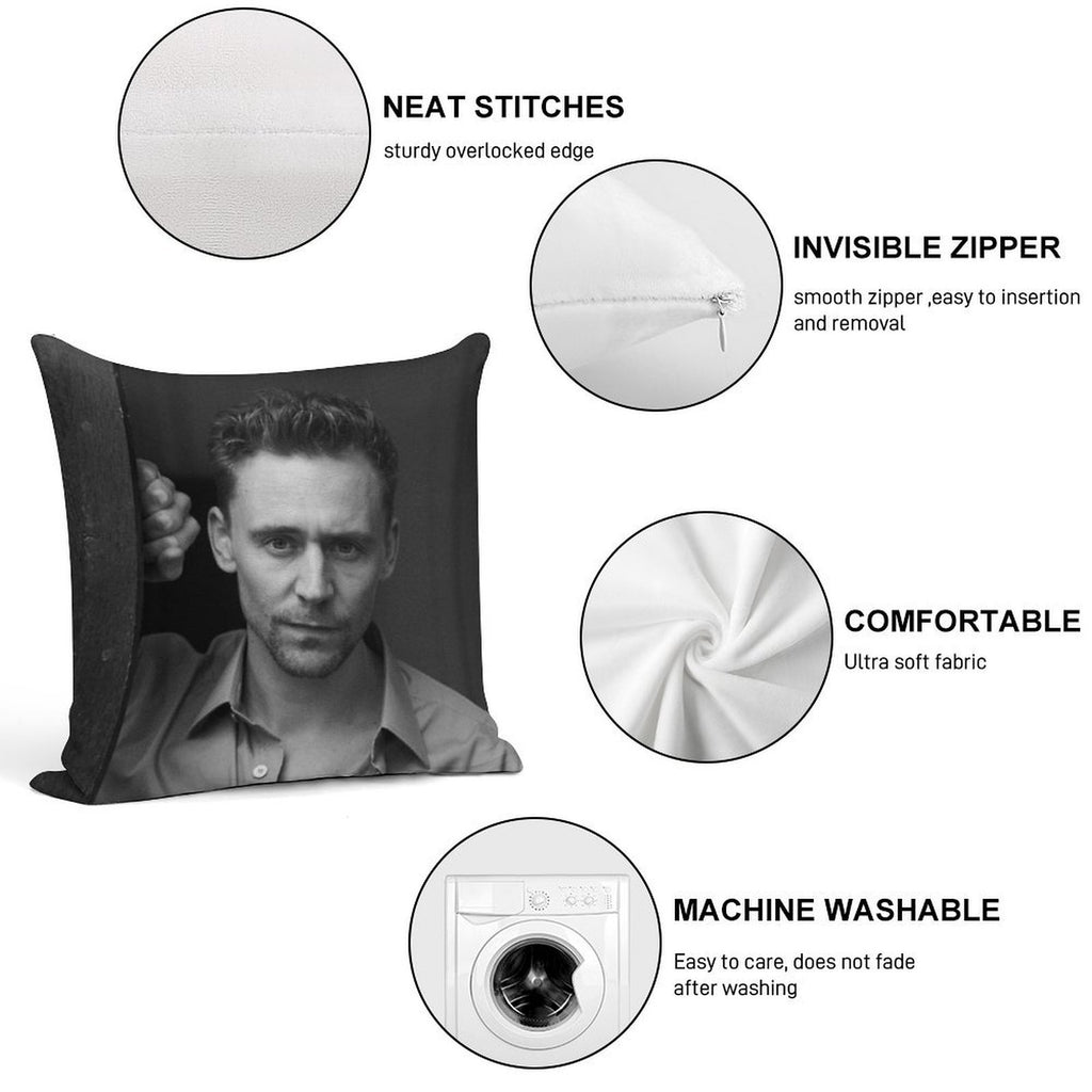 Tom Hiddleston Soft Style Accent Throw Pillow