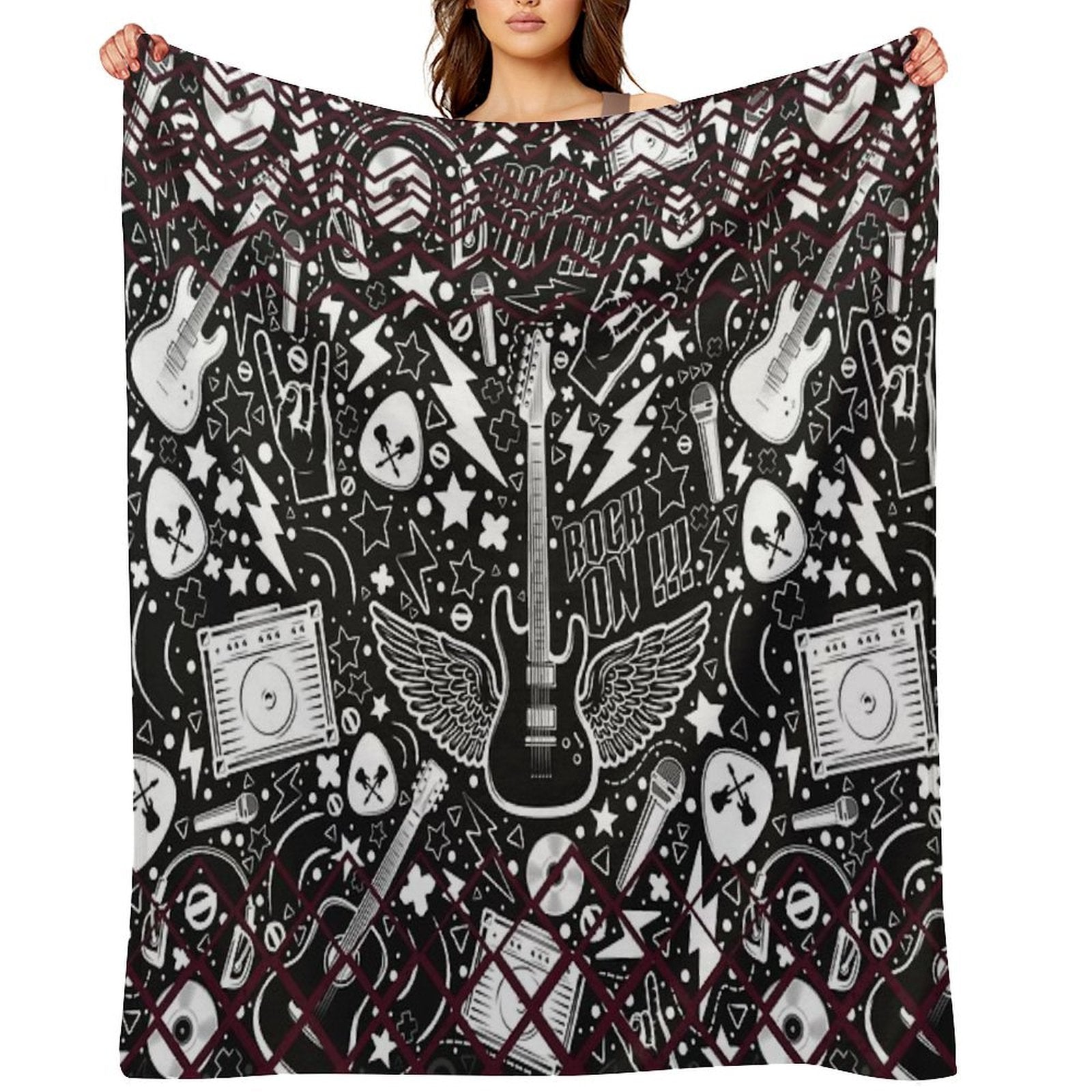 Rock Stampade Multi-functional Throw Blanket