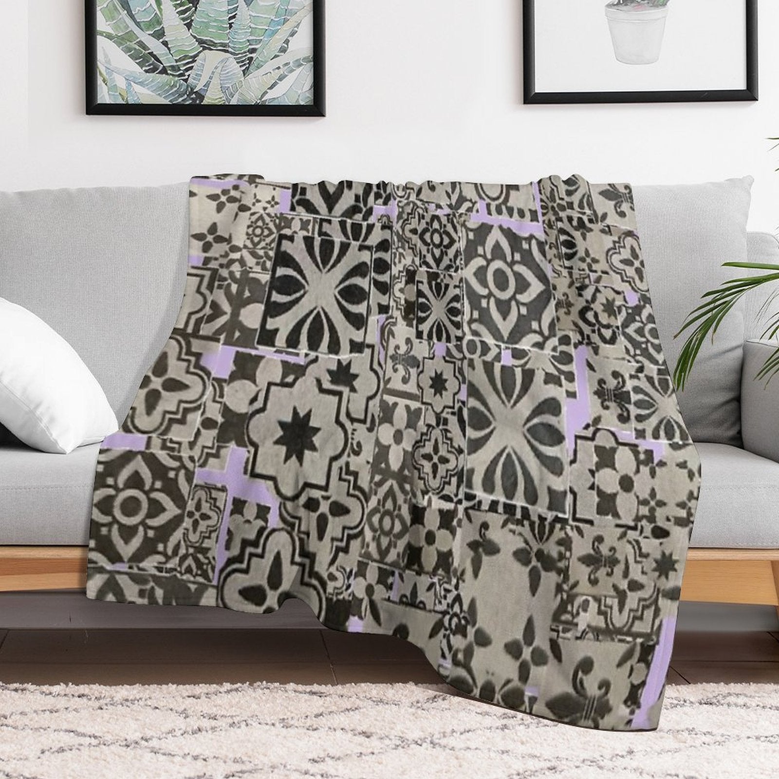 Moroccan Style Shrink-resistant Throw Blanket