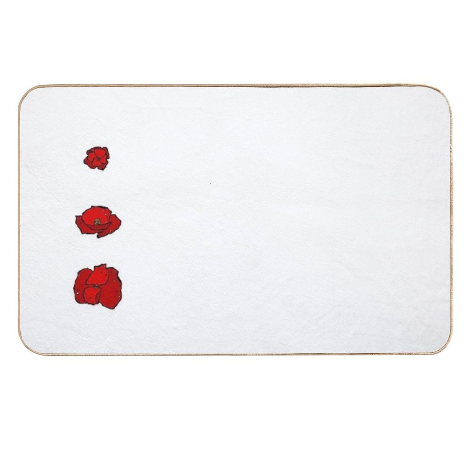 Poppies, Poppies, Poppies!  High-Traffic Bath Mat
