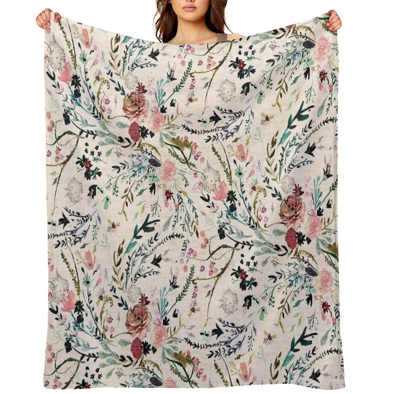 Fable Floral Velvety-soft Throw Blanket