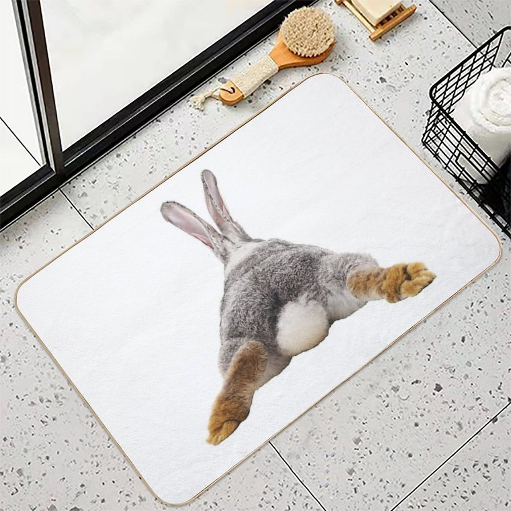 Cute Bunny Rabbit Tail Butt Image Picture  Toxin-Free Bath Mat