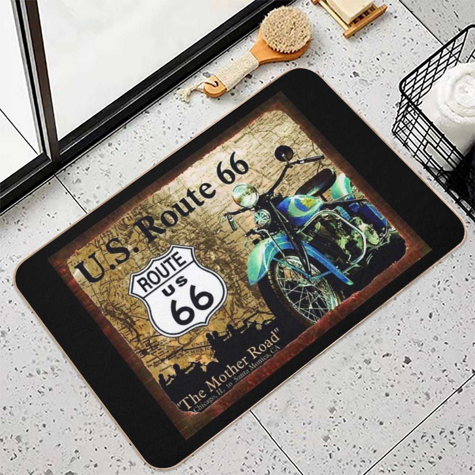 U.S ROUTE 66 Durable Bath Mat