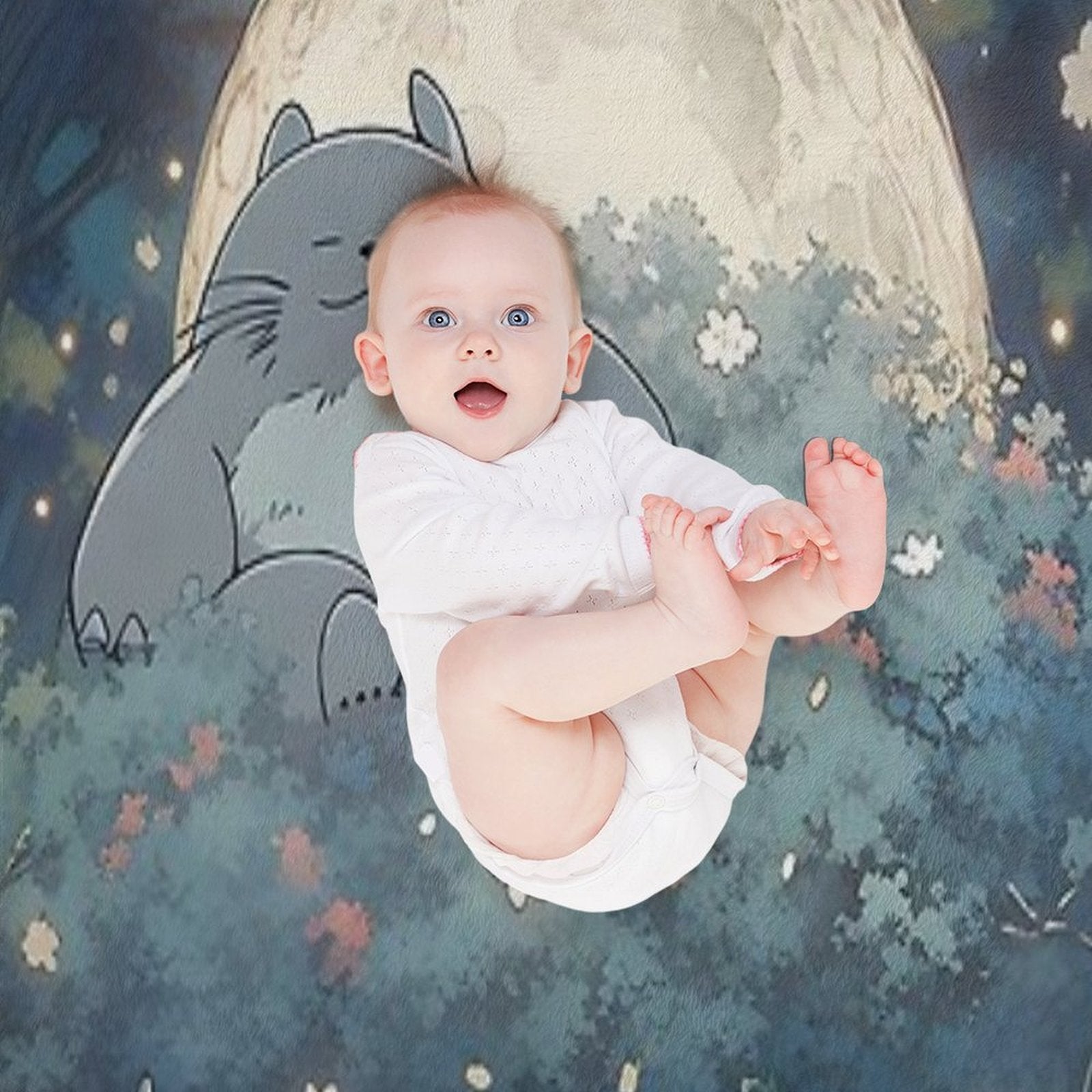 Explore The Enchanting World of My Neighbor Totoro XI Original Art And Illustrations Online Sustainable Throw Blanket