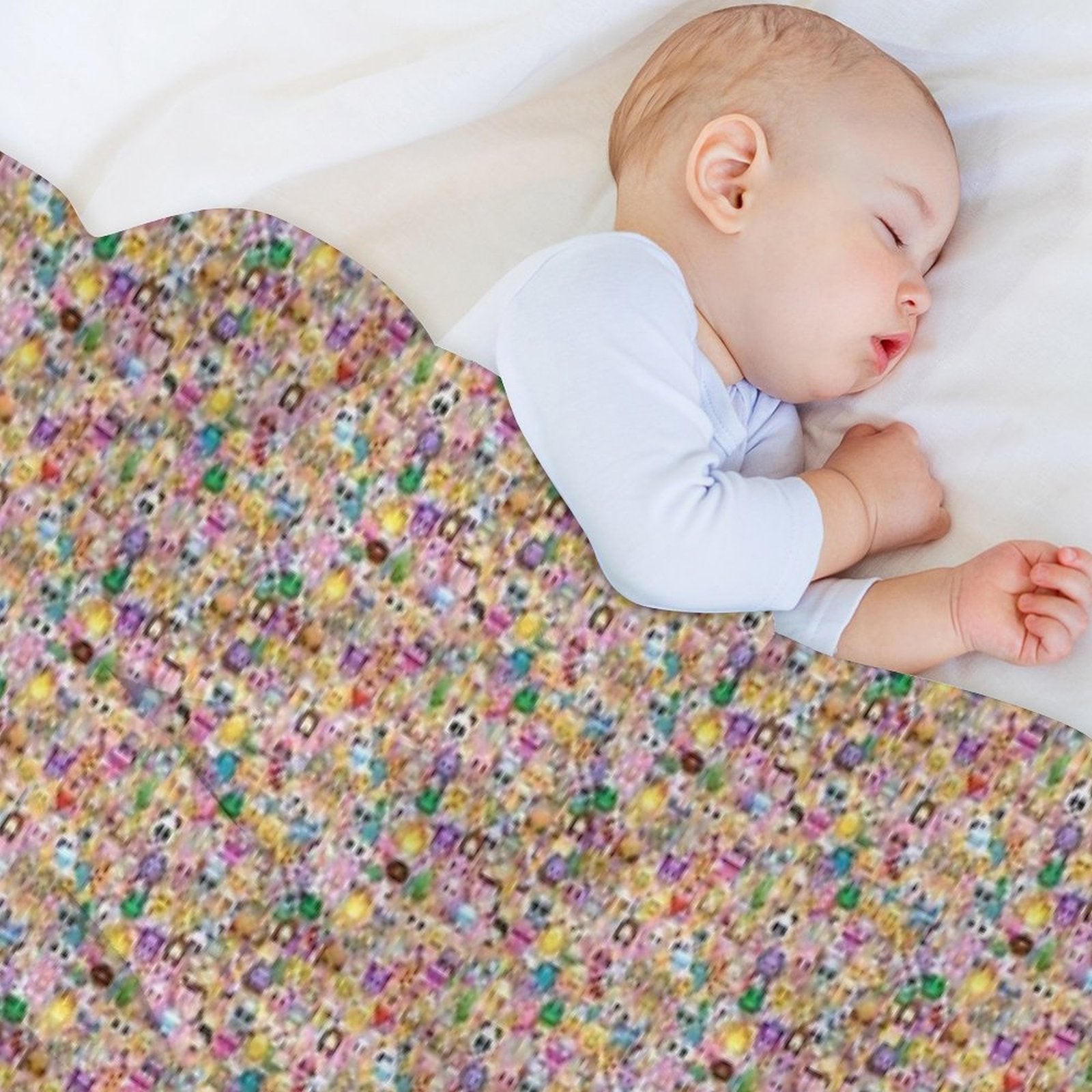 Copy of Lots of Colors And Funny Things Easy Care Throw Blanket