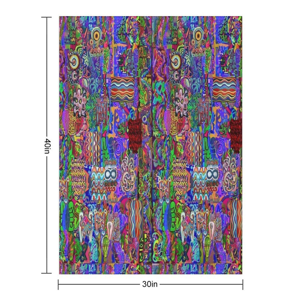Pop Abstract Velvety-soft Throw Blanket