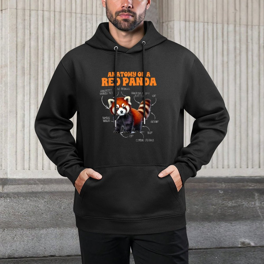 Red Panda Lover Animal Lover Anatomy Of A Red Panda Pilling-Resistant Hoodie