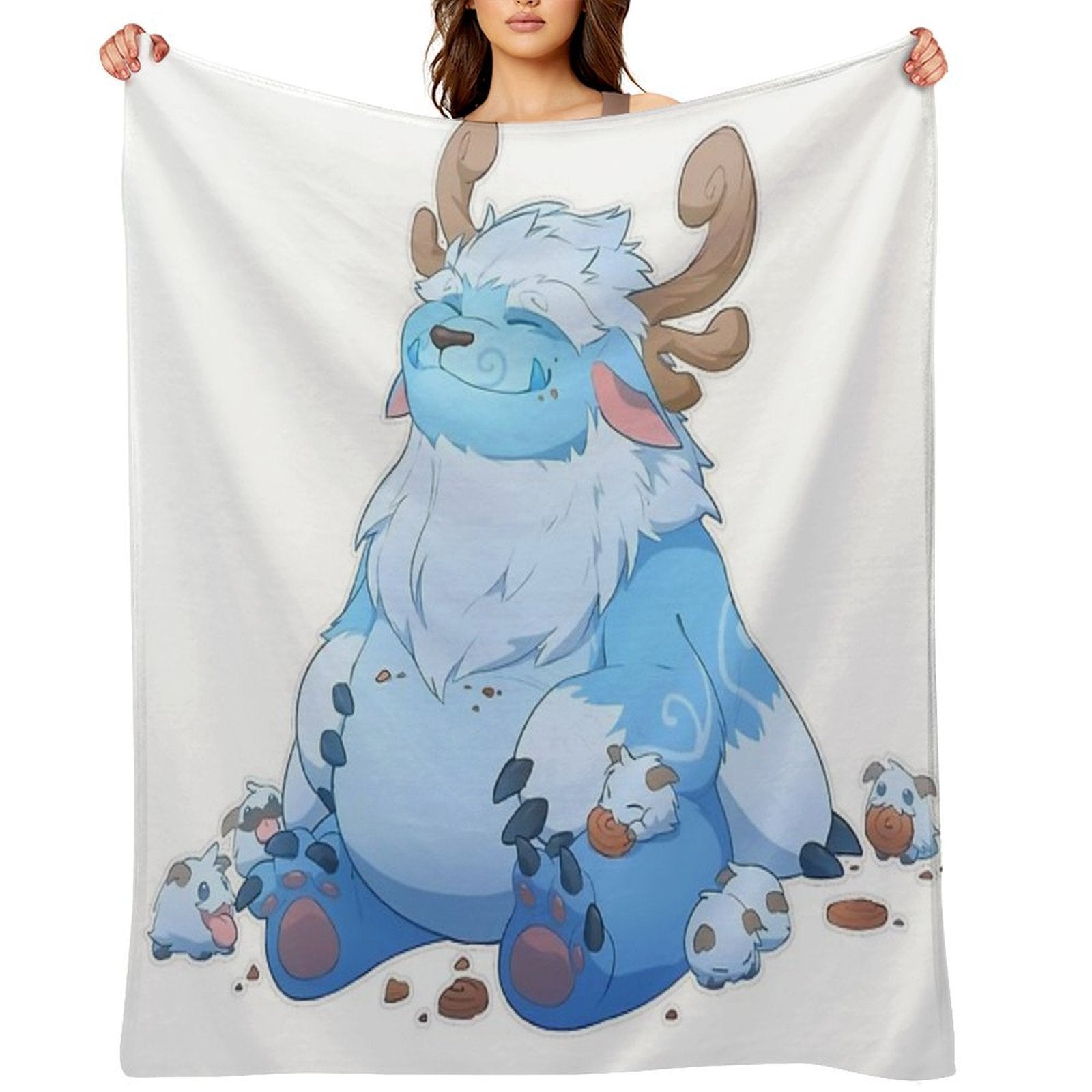 Adorable Nunu Premium Throw Blanket
