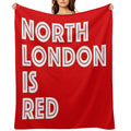 North London Is Red Machine-washable Throw Blanket