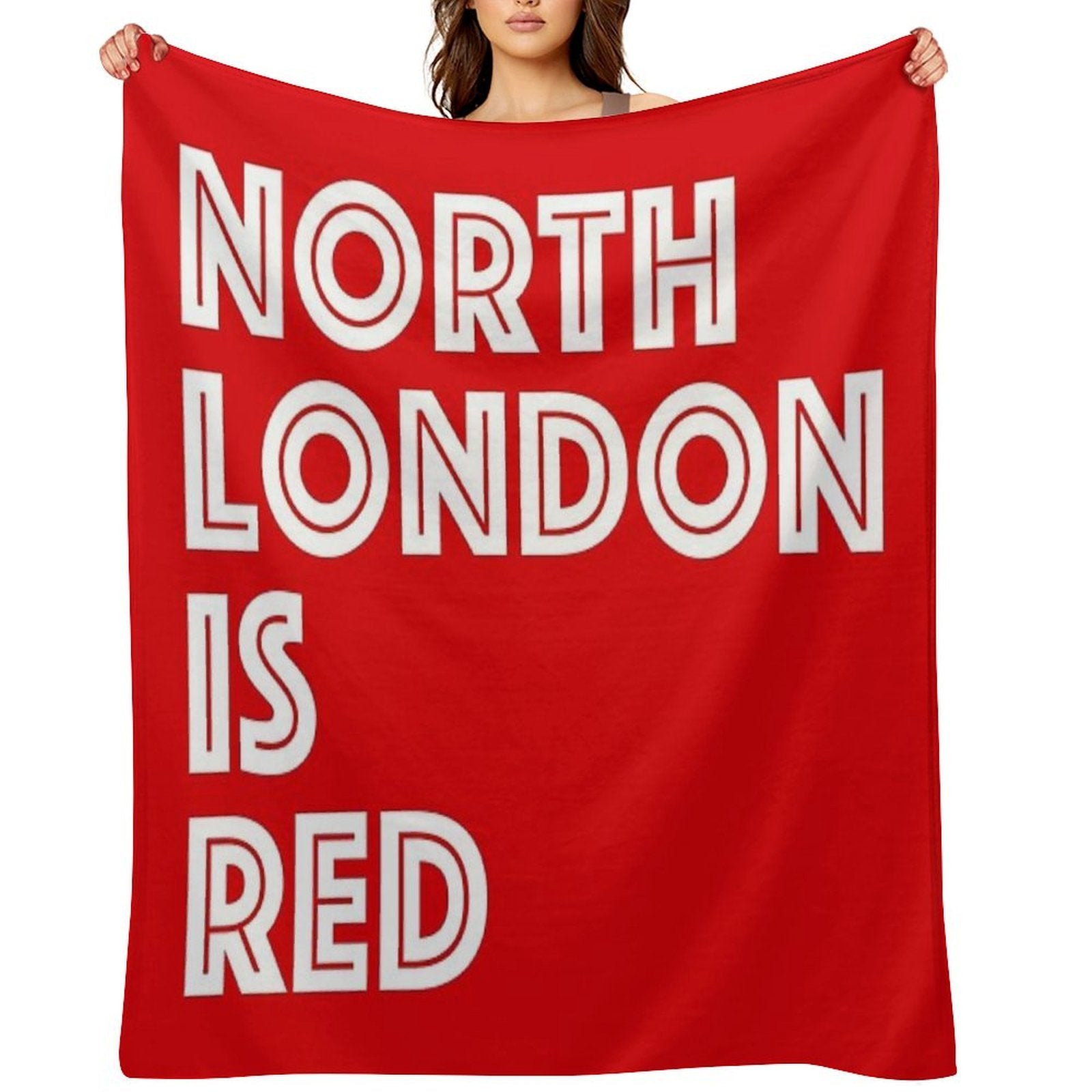 North London Is Red Machine-washable Throw Blanket