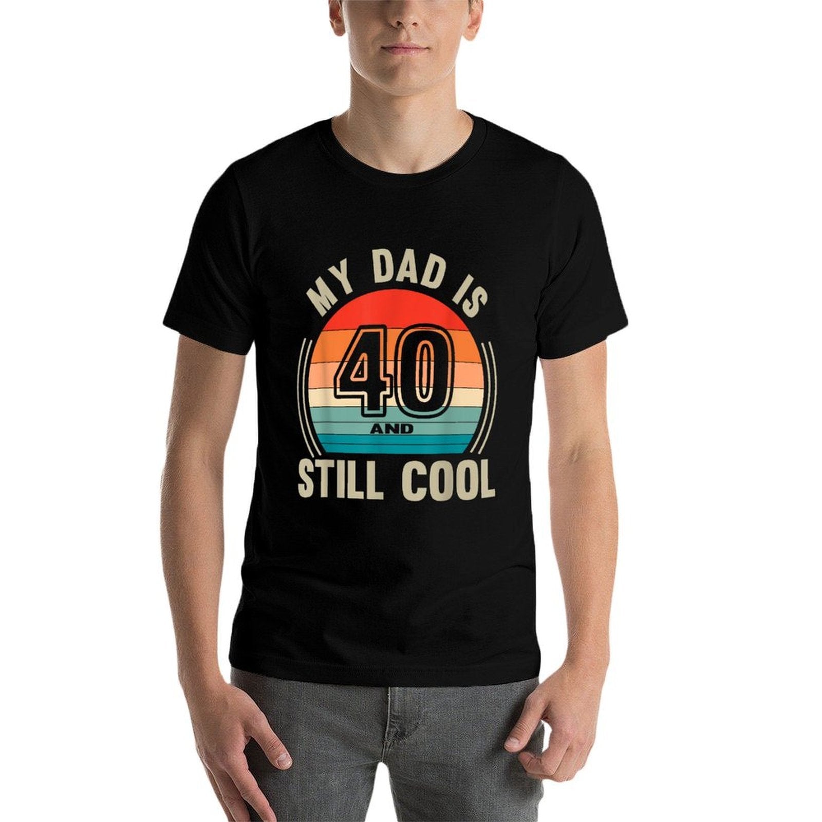 Recto Dad Is 40 And Still Cool 40th Birthday Father  Slim-fit Cut T-Shirt