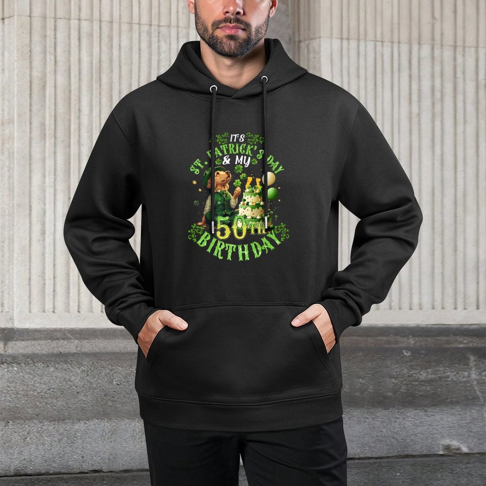 50 Years Old Lucky St. Patrick’s Day It's My 50th Birthday Premium Breathable Fabric Hoodie