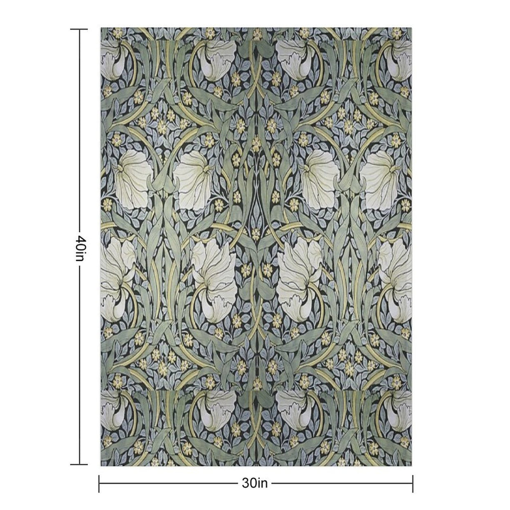 William Morris – Pimpernel Pattern Vintage Floral Arts And Crafts Design Eco-conscious Throw Blanket