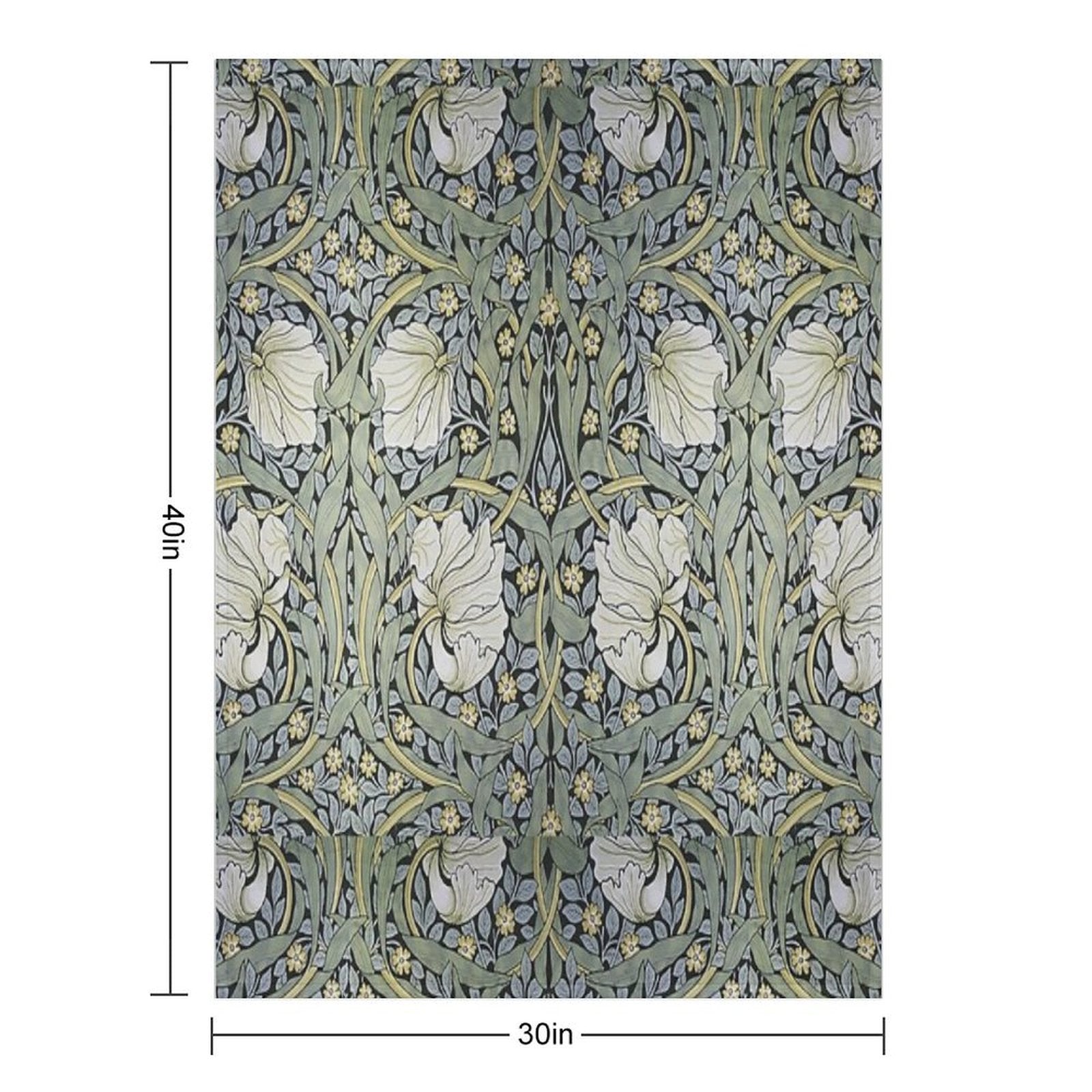William Morris – Pimpernel Pattern Vintage Floral Arts And Crafts Design Eco-conscious Throw Blanket
