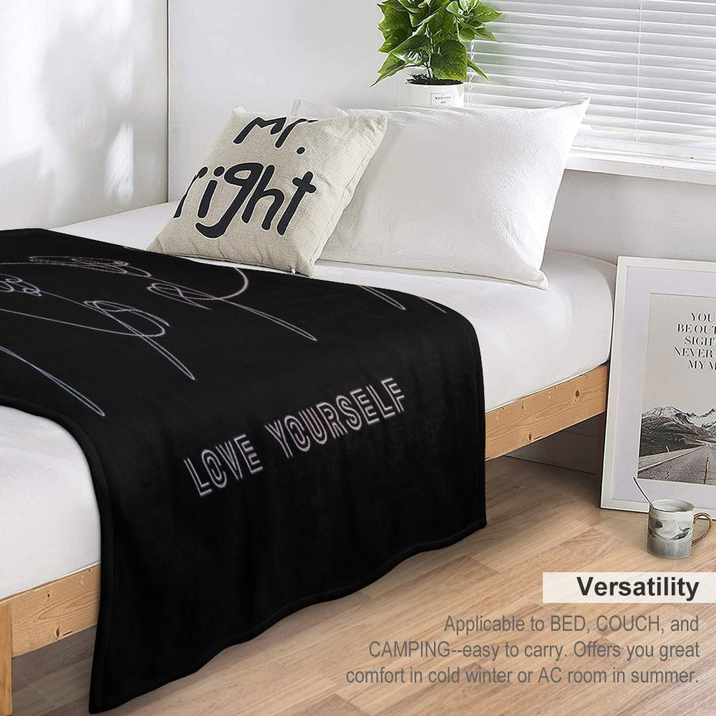 BTS LOVE YOURSELF FLOWER #1 Quick-dry Throw Blanket
