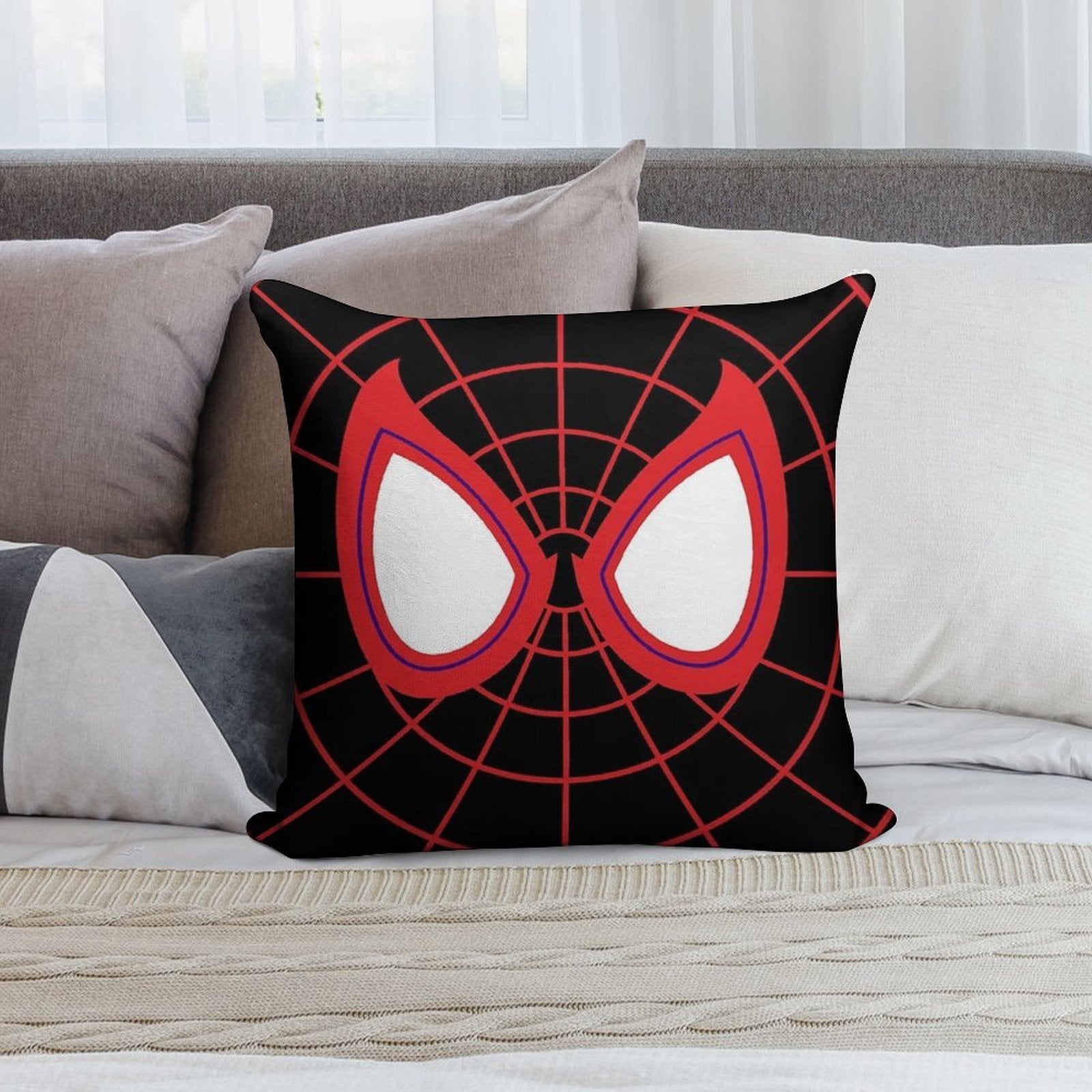 Miles Morales Eyes Soft Multiple Sizes Throw Pillow