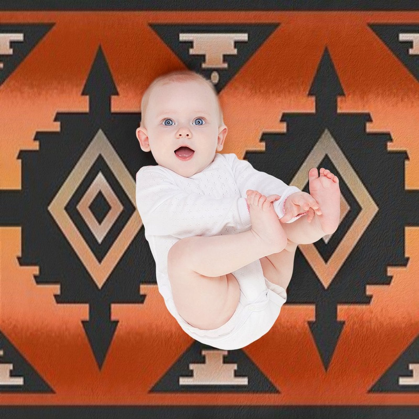 Canyon  Navajo Rust Travel-friendly Throw Blanket