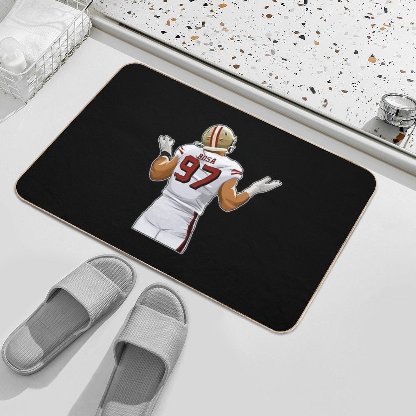 Nick Bosa After Sacking Sticker  Versatile Bath Mat