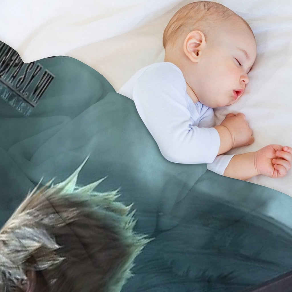 Cloud Final Fantasy VII Remake Compact Throw Blanket