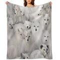 Arctic Foxes Multi-functional Throw Blanket