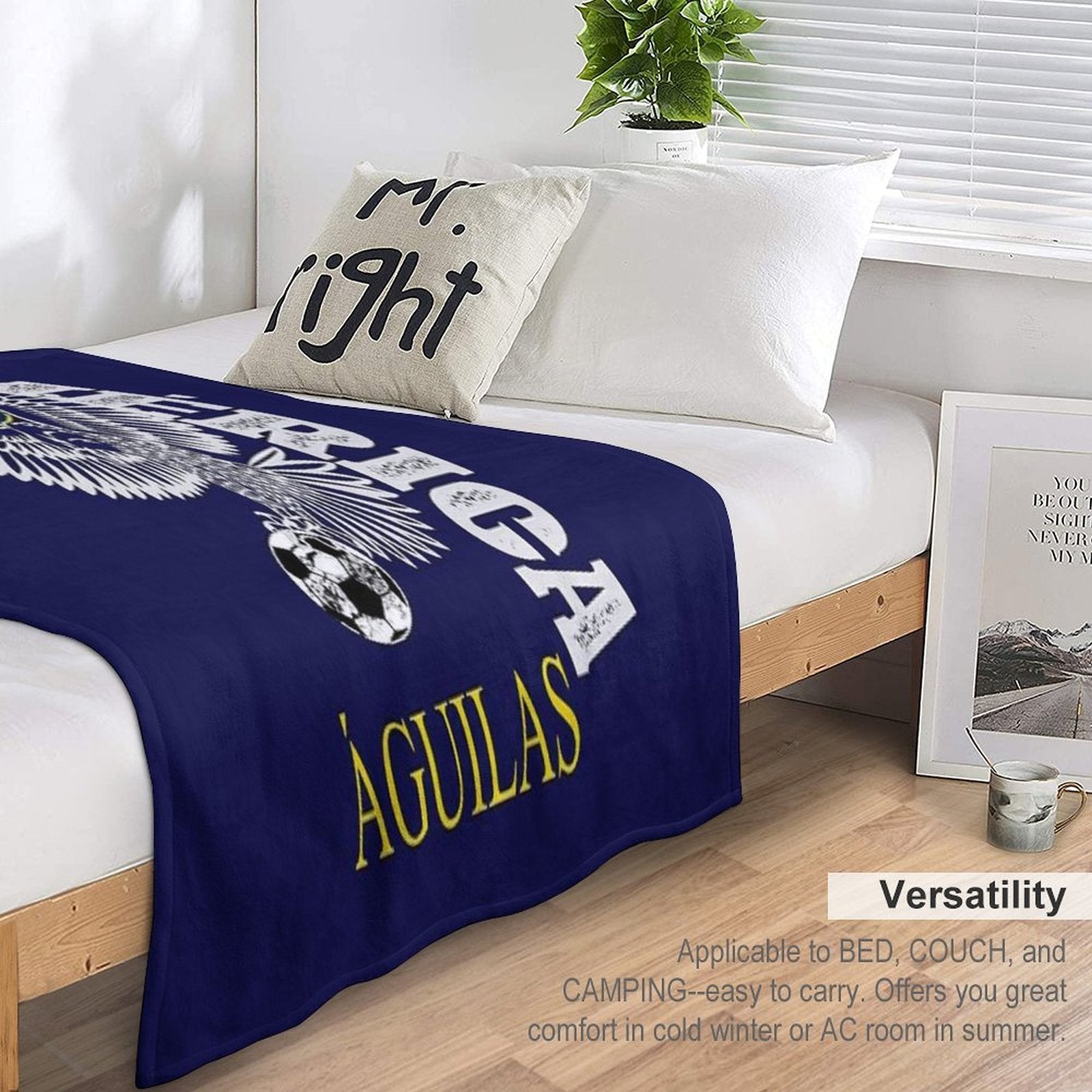 Aguilas Del America Playera Futbol Mexicano Liga Mx Multi-functional Throw Blanket