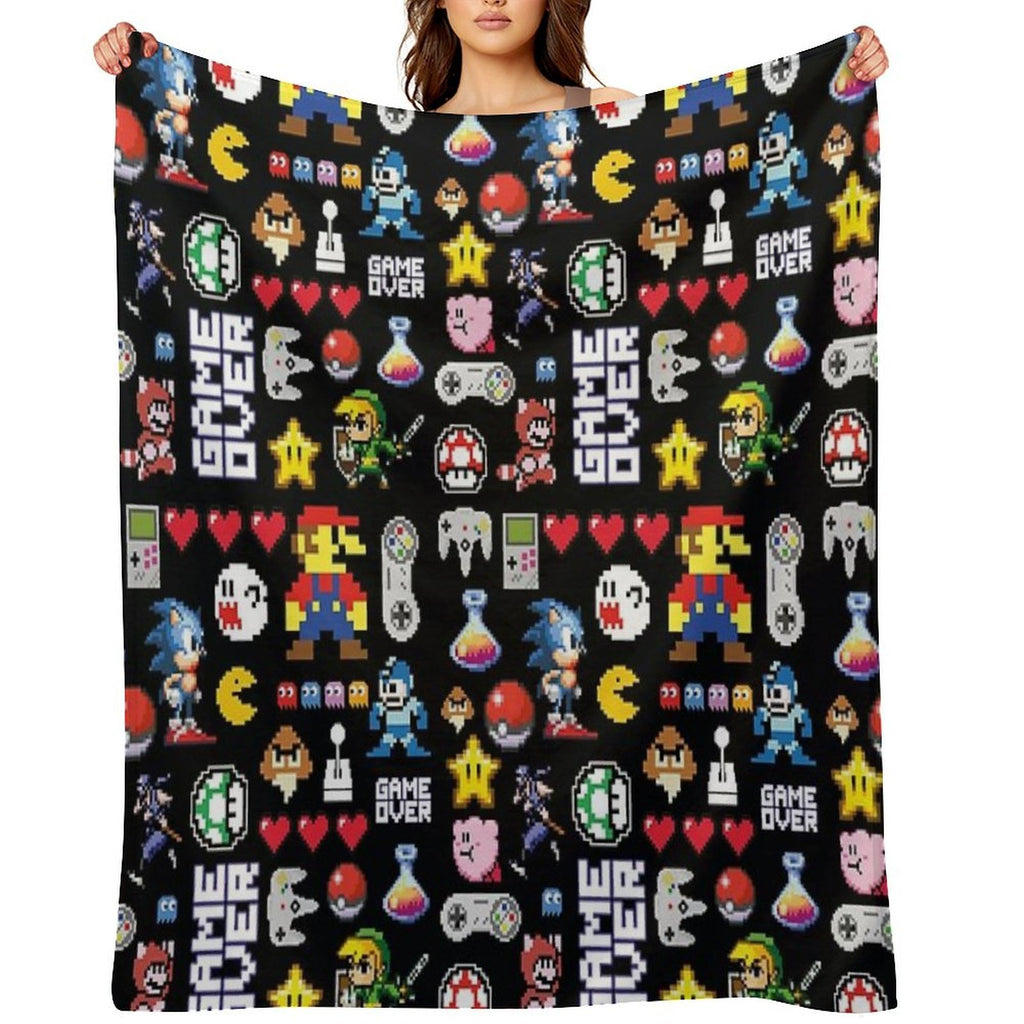 Copy of Bright Sally Dress Print Shrink-resistant Throw Blanket