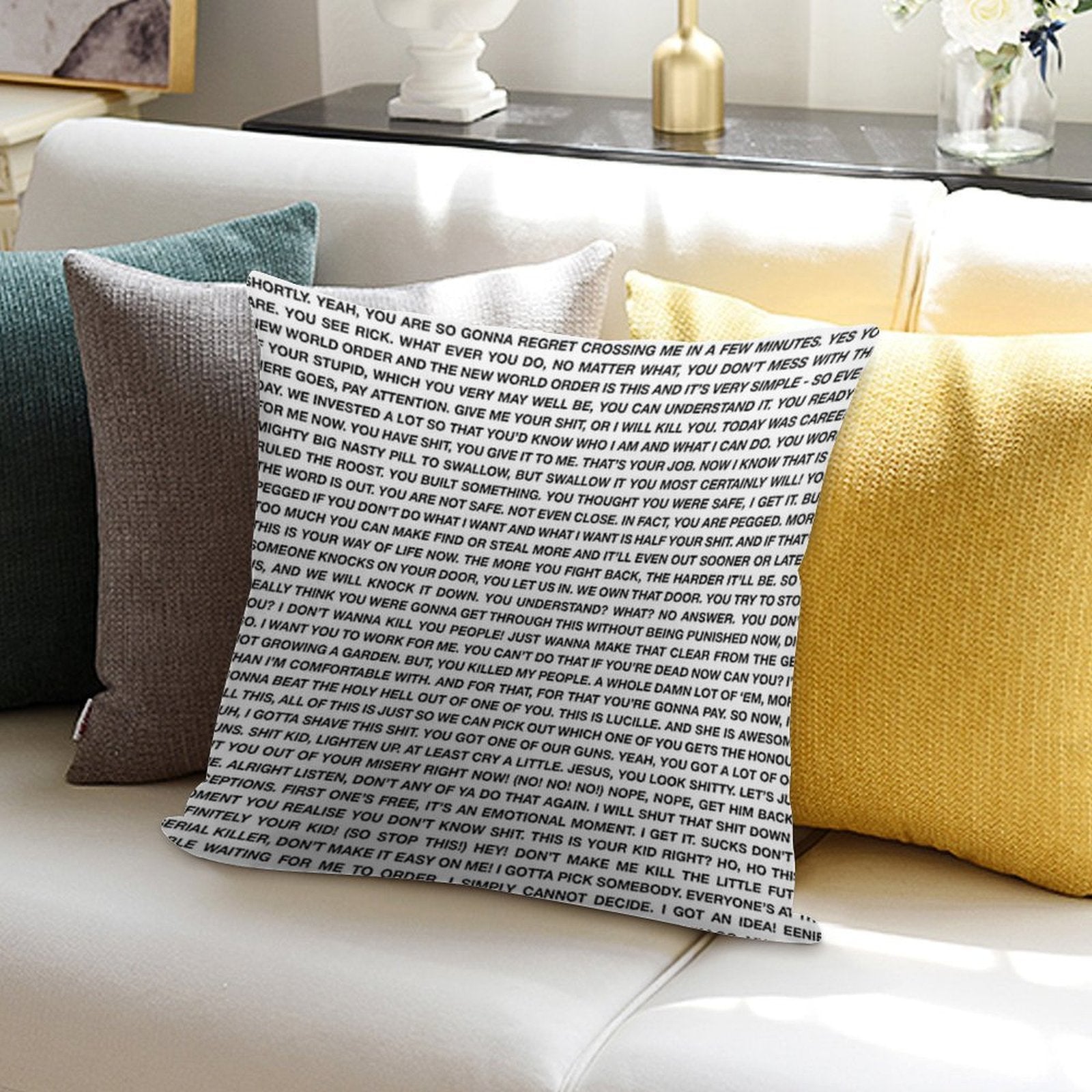 Negan Speech Soft Multiple Sizes Throw Pillow