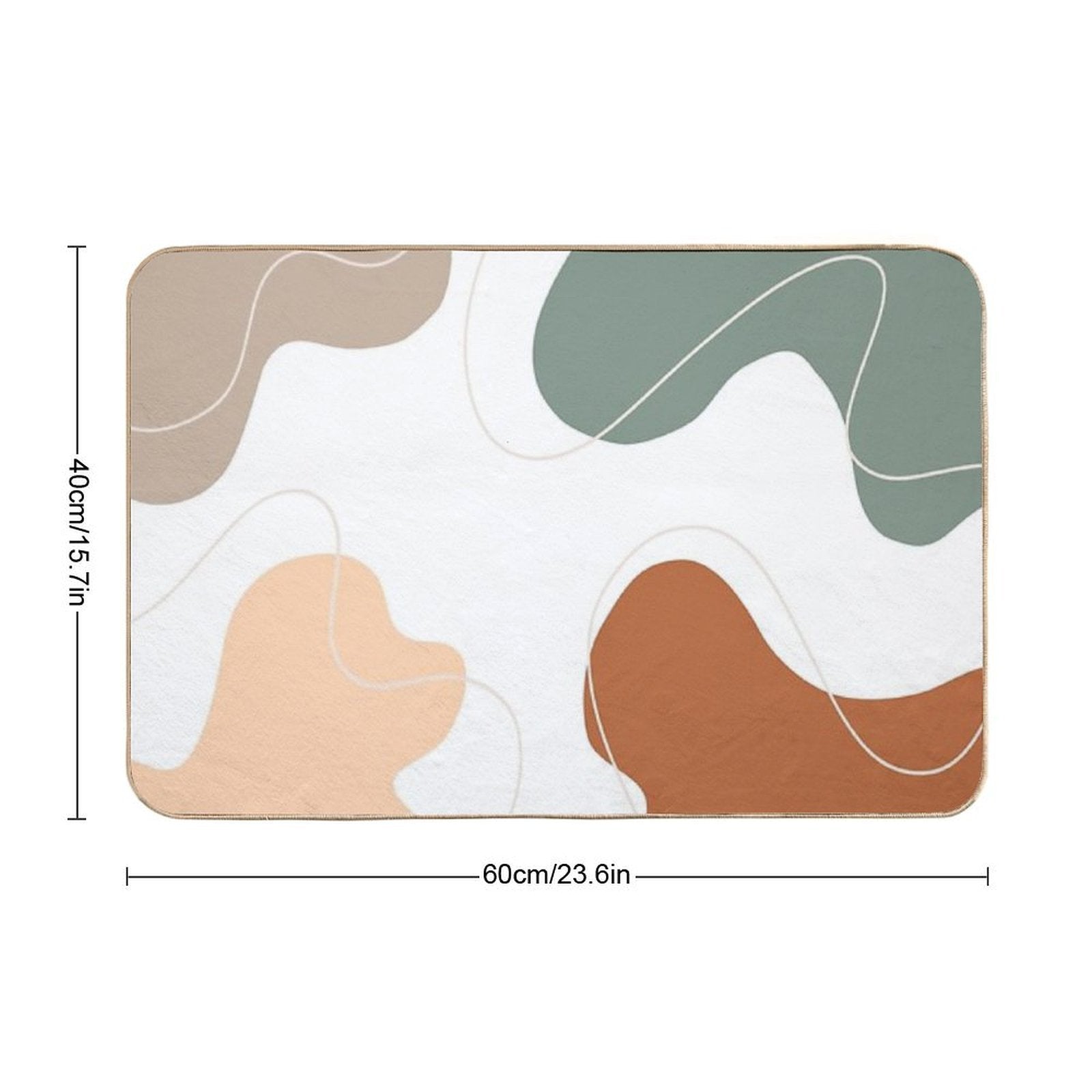 Aesthetic Shape Pattern  Repositionable Bath Mat