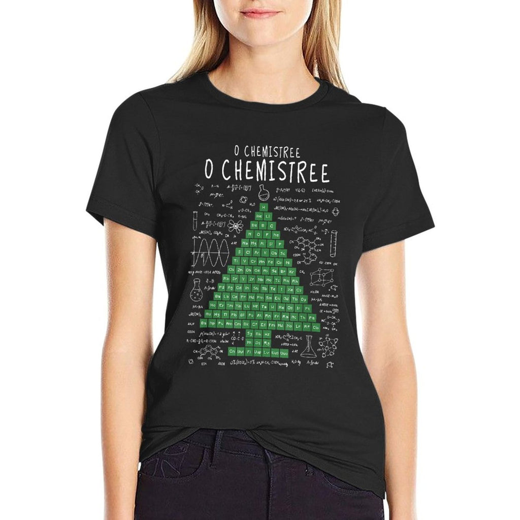 O Chemistree Funny Periodic Table Chemistry Christmas Tree  Heathered Texture T-Shirt