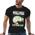 Most Likely To Bring Home A Stray Cat Family Christmas Premium  Wrinkle-resistant T-Shirt
