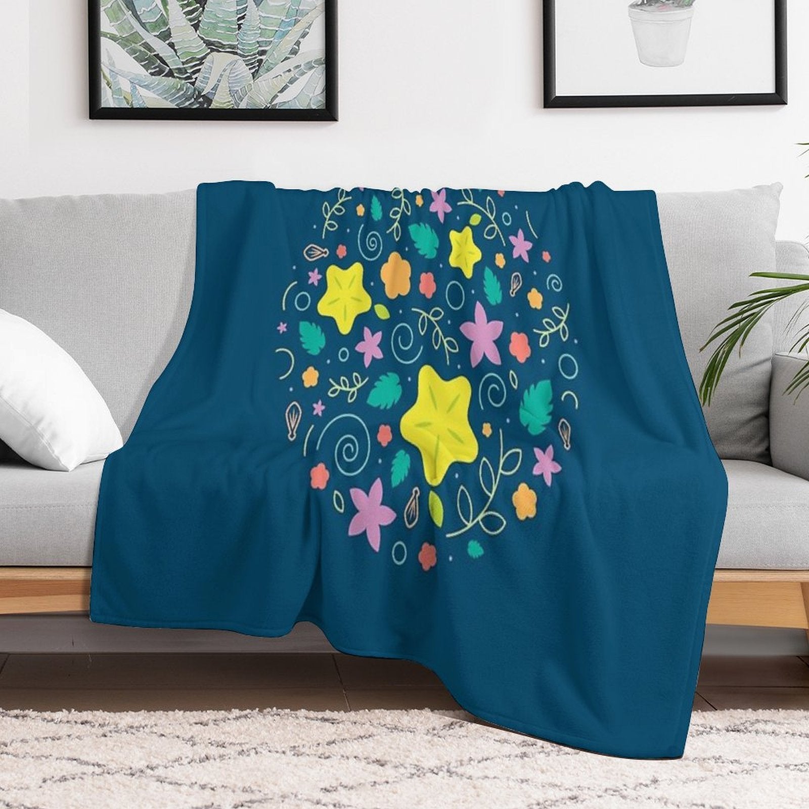Destiny Pattern - Dark Multi-functional Throw Blanket