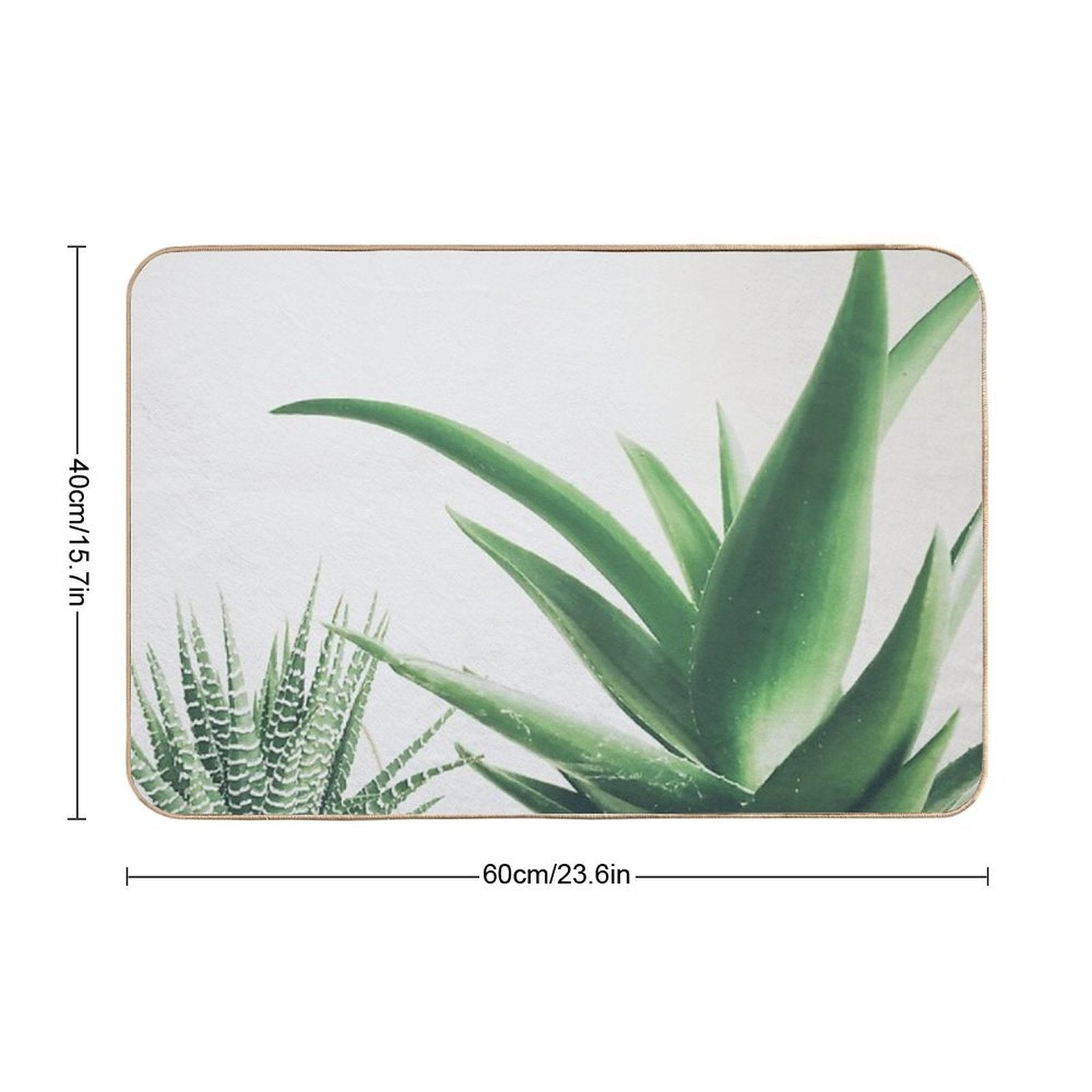 Succulents  Stain-Proof Bath Mat
