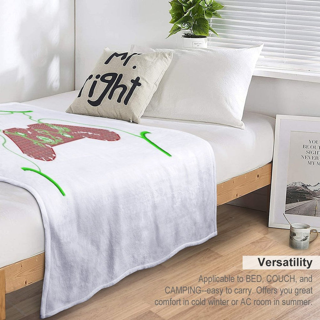 Alien Game Controller Plush Throw Blanket