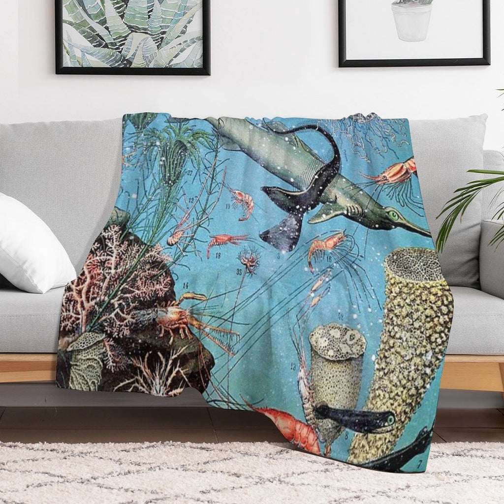 Adolphe Millot - Ocean A - French Vintage Poster Anti-pilling Throw Blanket