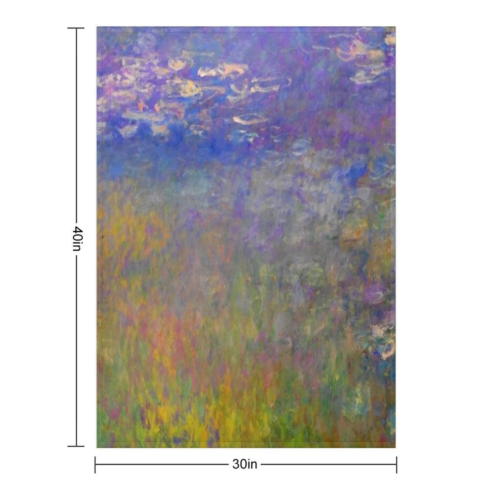 Water Lilies Claude Monet Fine Art Quick-dry Throw Blanket